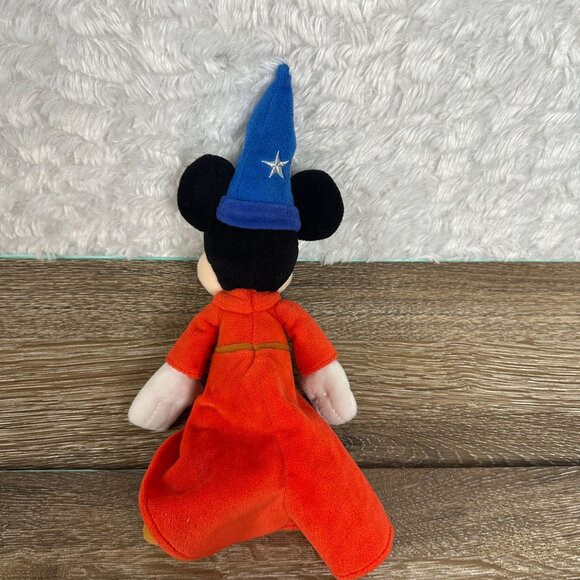 Disney Mickey Mouse Sorcerers Apprentice Plush Toy 10" Red Robe & Blue Hat Colle - Picture 3 of 7